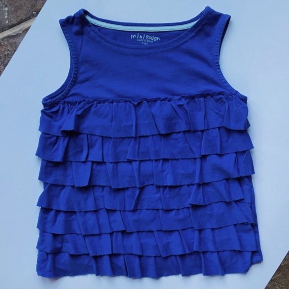 Mini Boden Ruffled Layered Tank Top Size 7 - 8 - Picture 2 of 5